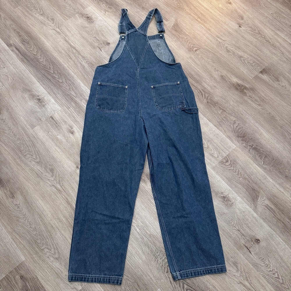 Disney Blue Jean Denim Overalls Pooh Bear Women’s Large Relaxed Fit Loose 90s - Picture 3 of 4